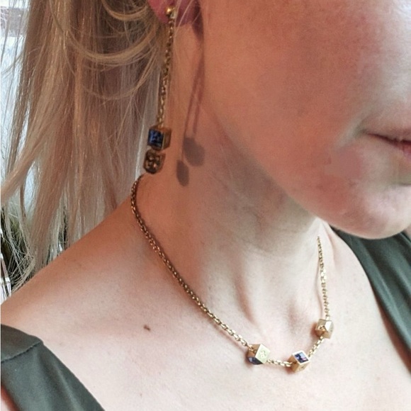 Louis Vuitton Gold Gamble Necklace & Drop Earrings - Picture 13 of 16